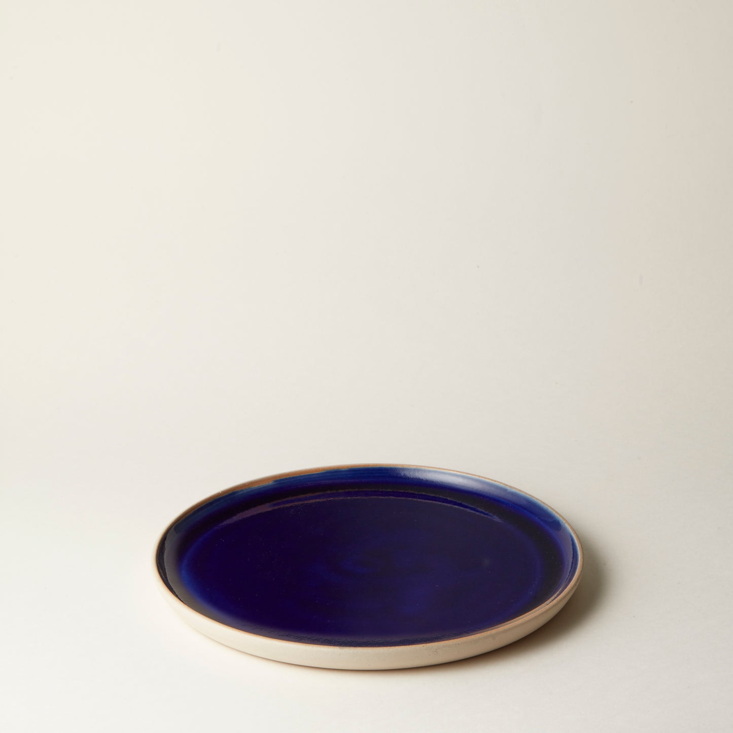 Large blue ceramic plate