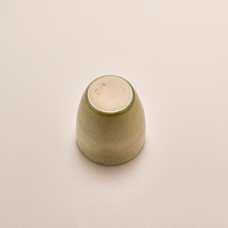 Green ceramic coffee mug